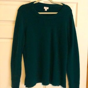J. Crew Factory Green Teddy Sweater